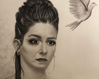 Custom Hand Drawn Portraits- One Face