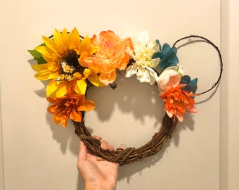 Sunflower Mouse Ear Wreath