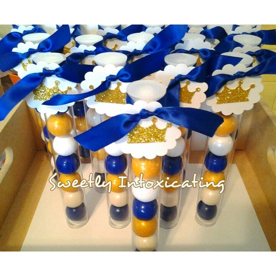 12ct Royal Blue White Gold Prince Theme Gumball Favors Etsy