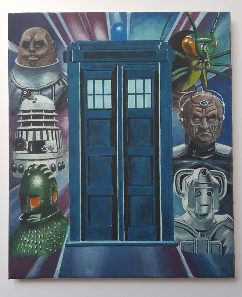 Dr Who DOCTOR WHO Original Art TARDIS Time Tunnel 1974/75 Dalek ...