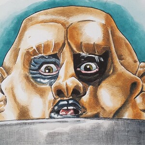 Dr DOCTOR WHO Arte originale - SONTARAN Stor (L'invasione del tempo) Inchiostro/pitture acriliche su carta (13 cm x 20,8 cm)
