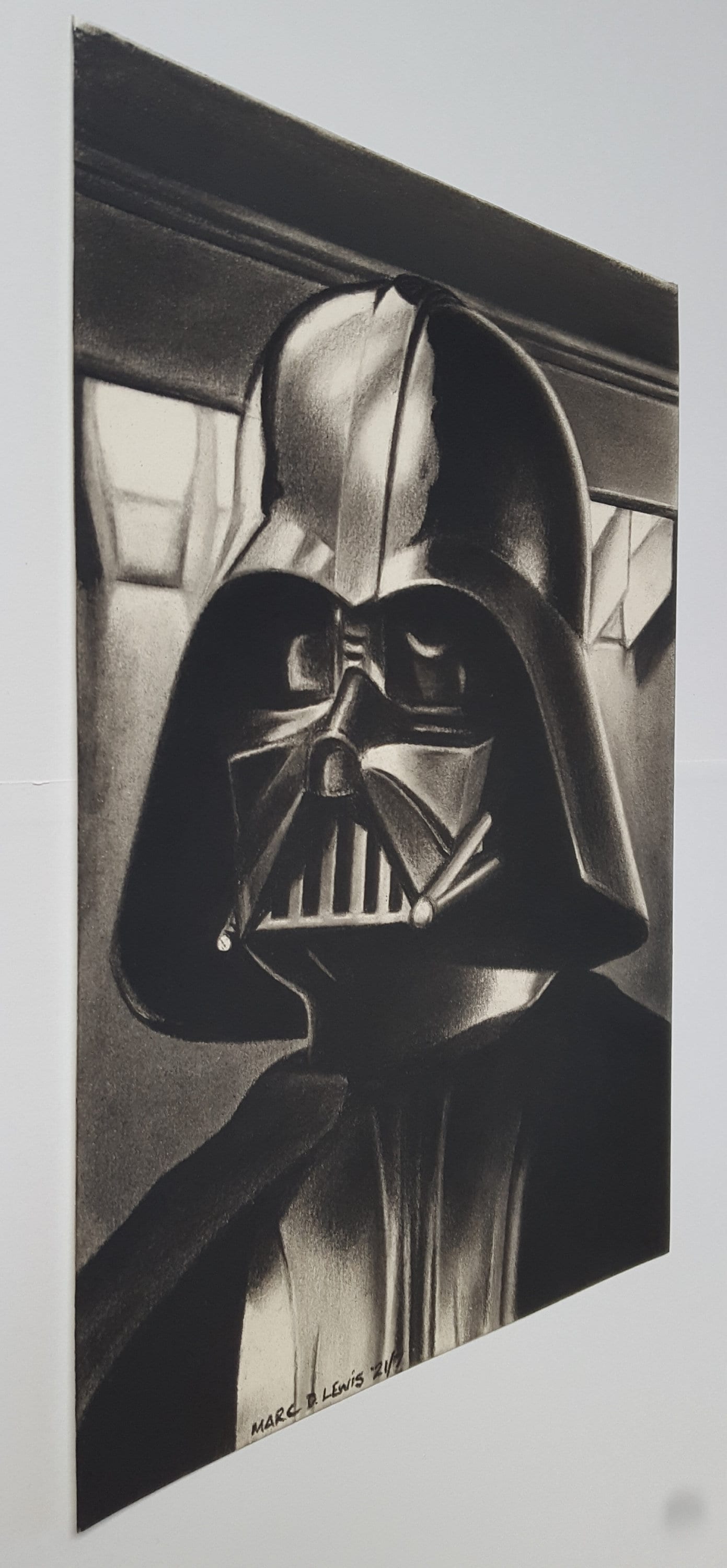 1977年スターウォーズダースベイダーのオリジナル木炭画 - Etsy 日本