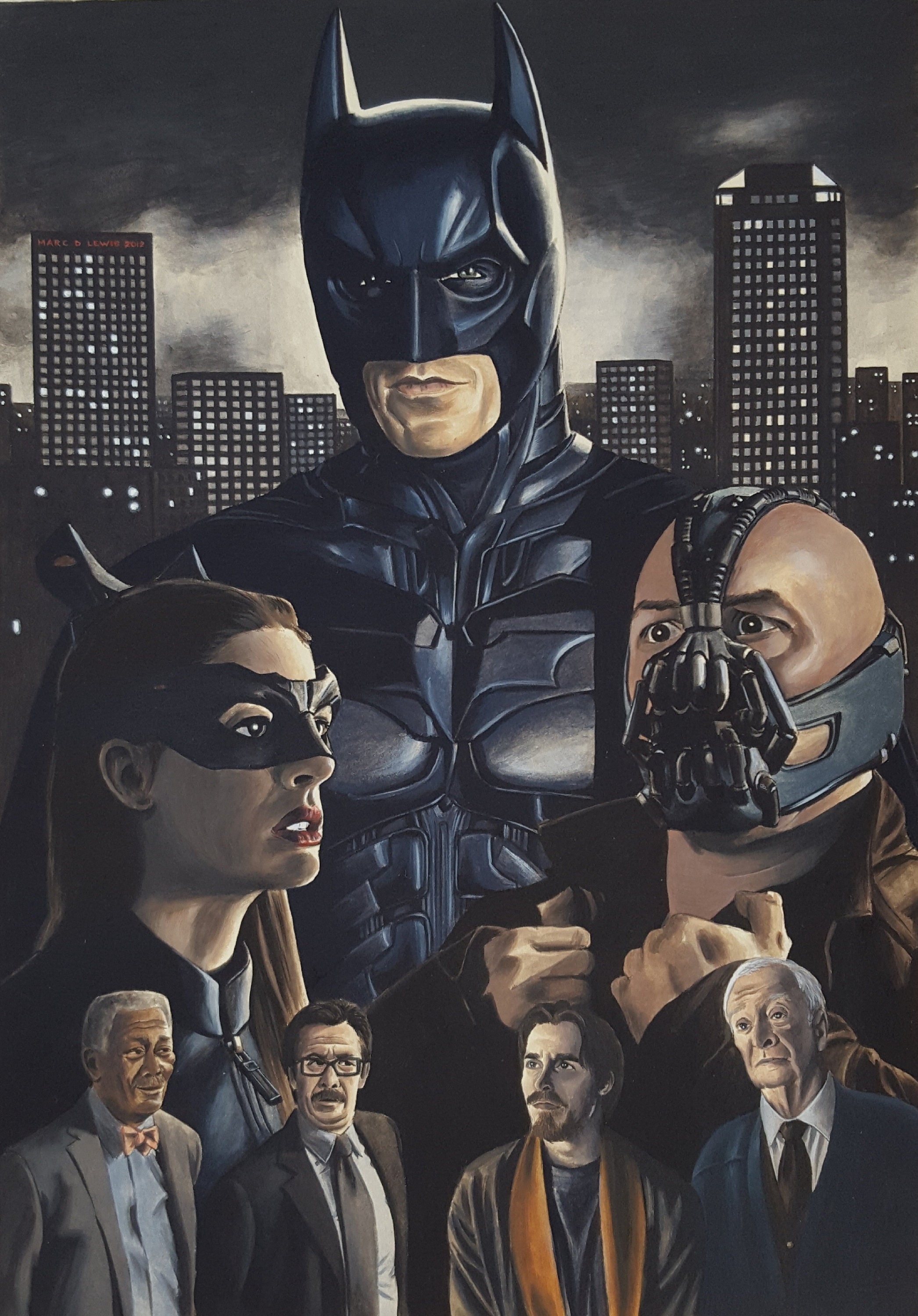 BATMAN the Dark Knight Rises ORIGINAL ART Christian Bale - Etsy Denmark