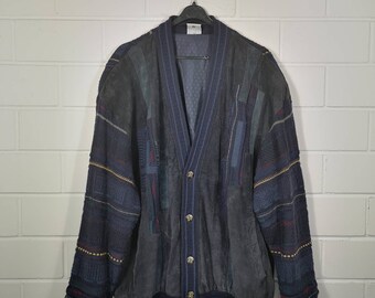 Vintage crazy pattern Vest Vest Hippie Festival 80s 90s Size M