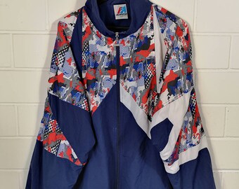 Vintage crazy pattern Vest Vest Hippie Festival 80s 90s Size M