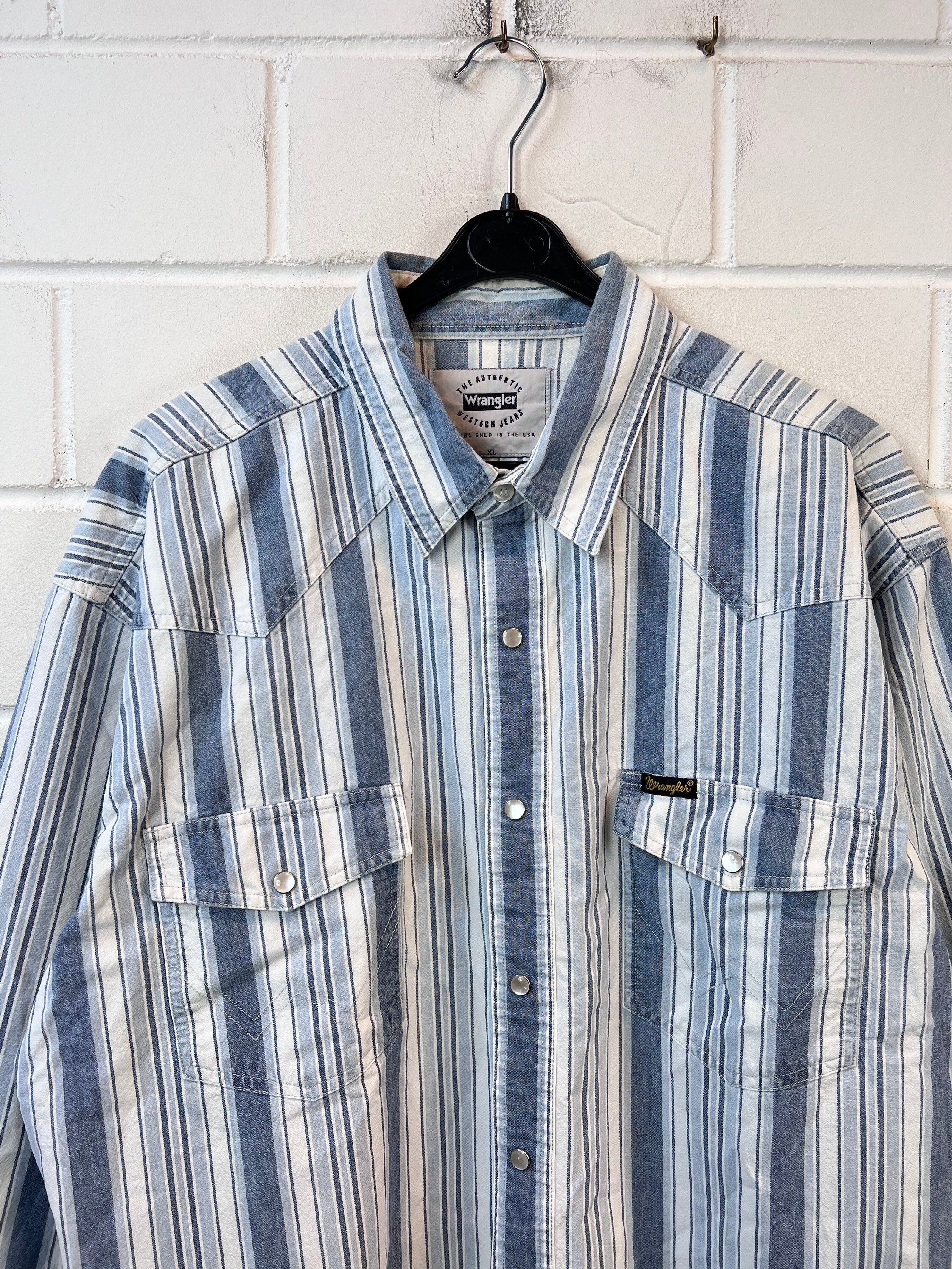 ラルフローレン Vintage Wrangler Size XL Cotton Shirt Shirt Long Sleeve