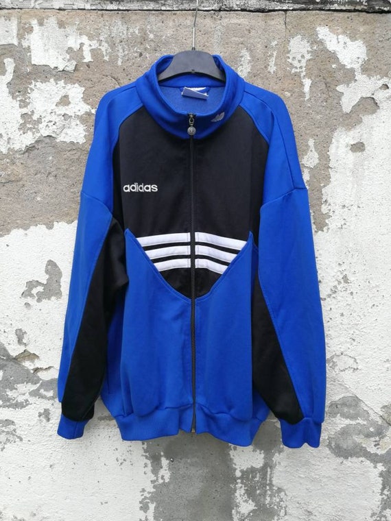 adidas track top blue