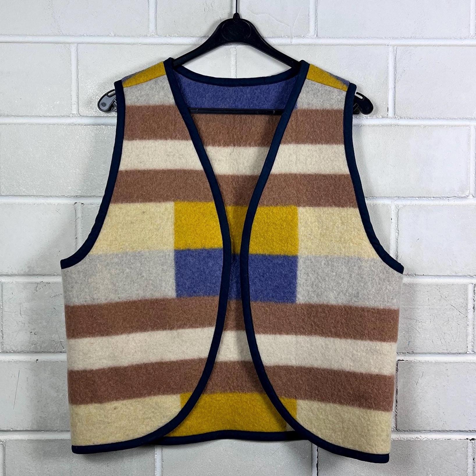 Vintage upcycled unisex Vest Wool Size M - L