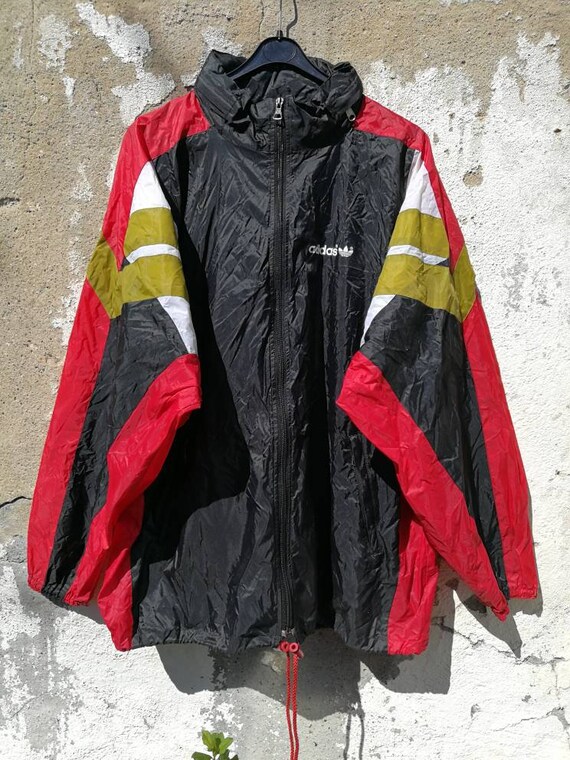 adidas rain jacket red