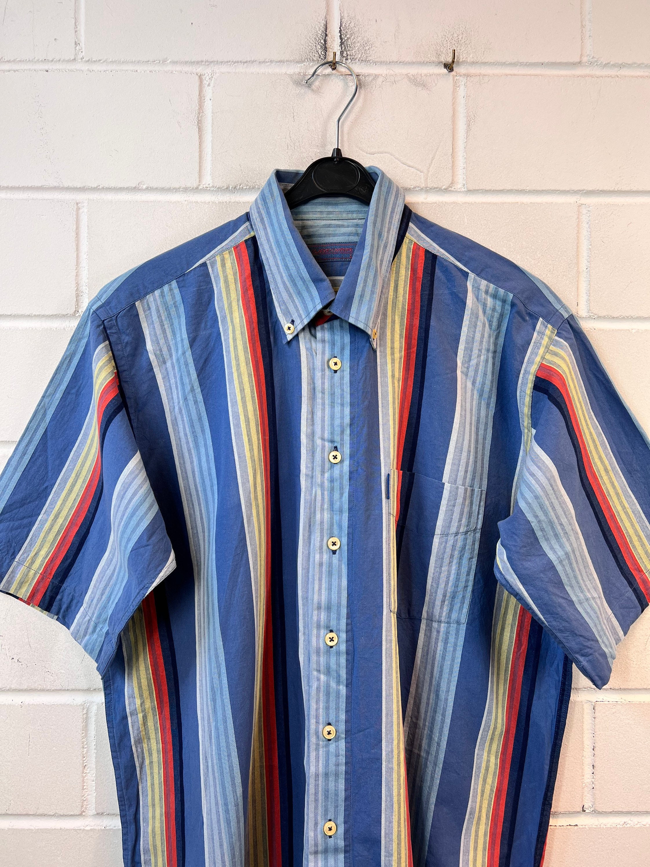 Vintage Size L/XL Cotton Shirt Short Sleeves 80s 90s - Etsy