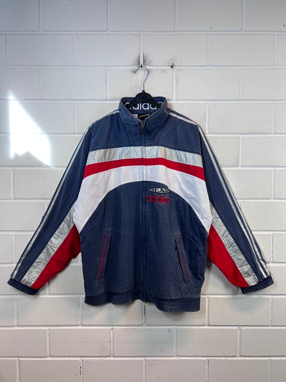 Red and blue adidas windbreaker deals