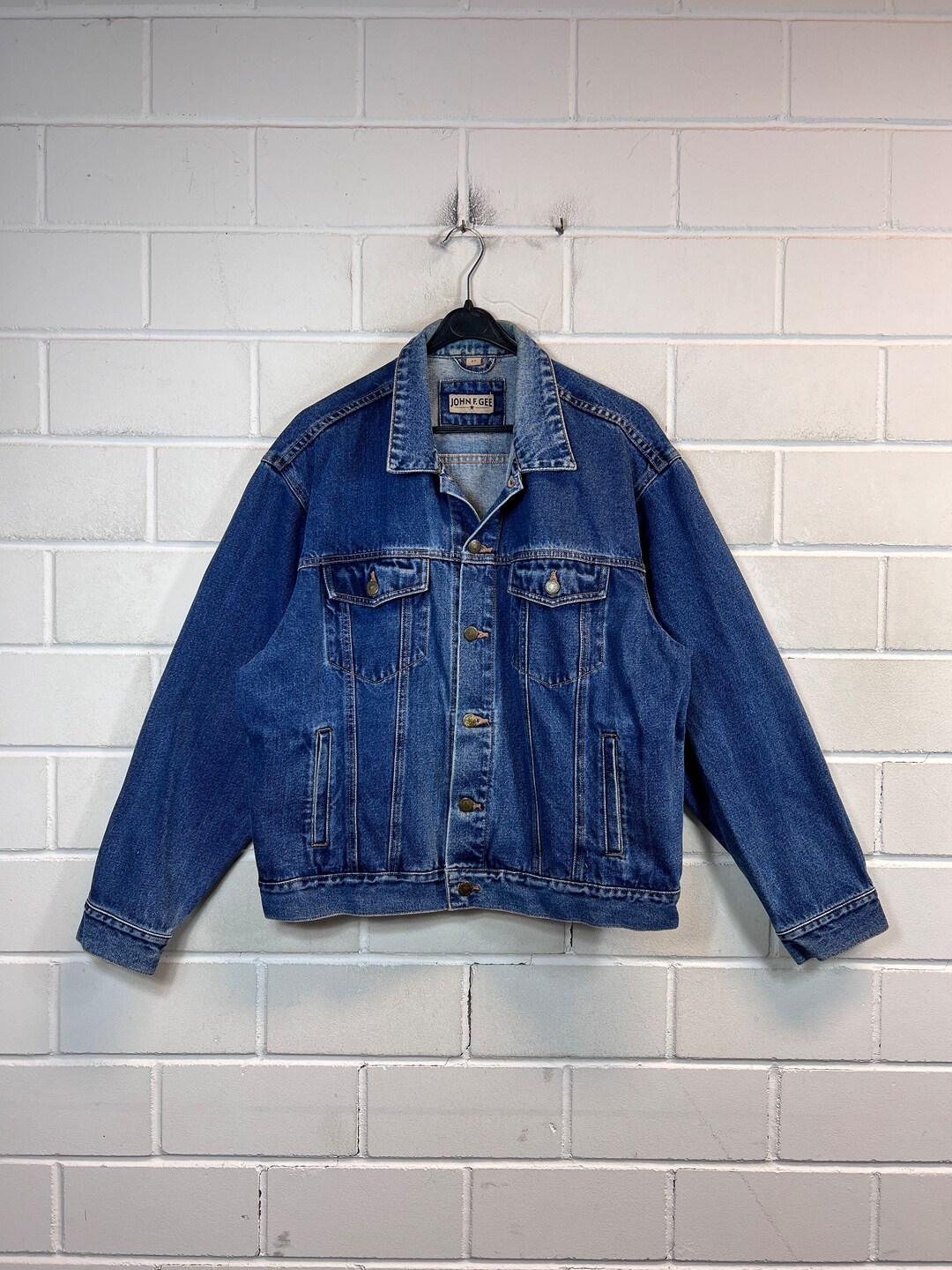 Vintage John F.gee Denim Jacket Size L - XL Denim Jacket