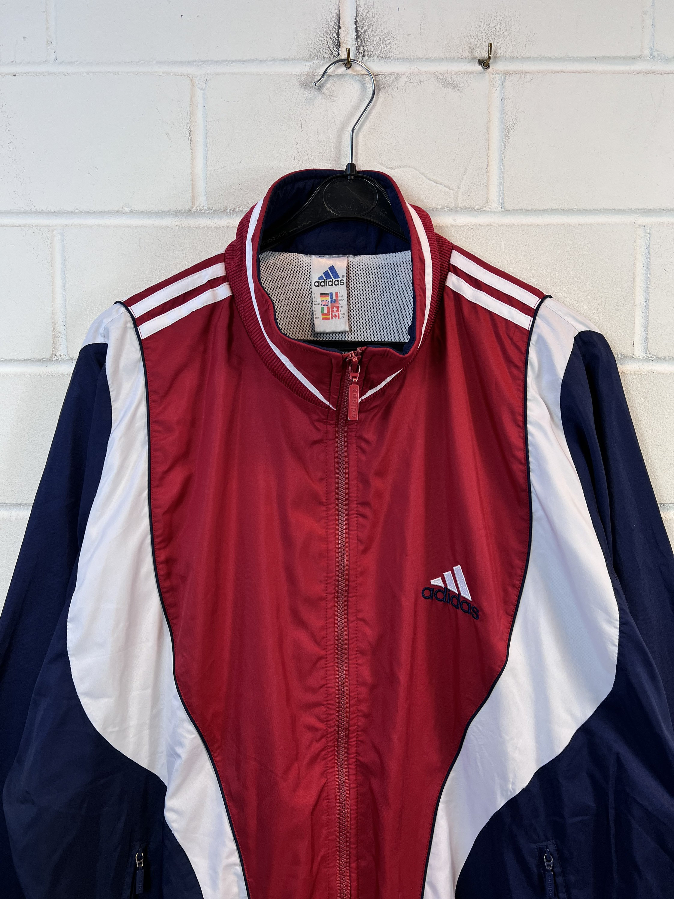 90s Adidas Windbreaker Jacket L XL Oversize Shell Jacket Vintage