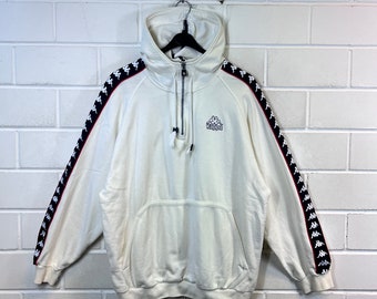 vintage Kappa Taille L Sweatshirt Pull Sweat à capuche Tapelogo années 90 Y2K