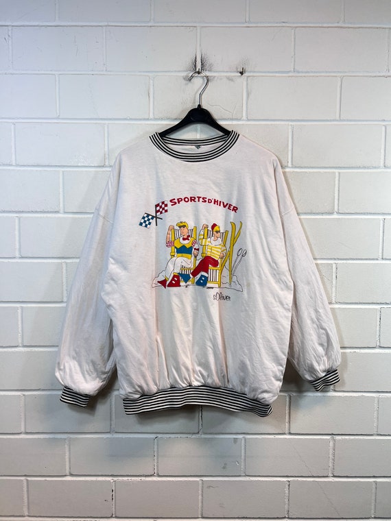 - Size Etsy S.oliver Sweatshirt Sweater Reversible M/L 80s Lined Vintage 90s Sweater