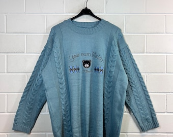 Vintage Christian Dior Cardigan Size XL Orlon Acrylic Knit Jacket