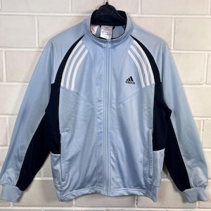 Vintage Adidas Light Blue Tracksuit Jacket - Etsy