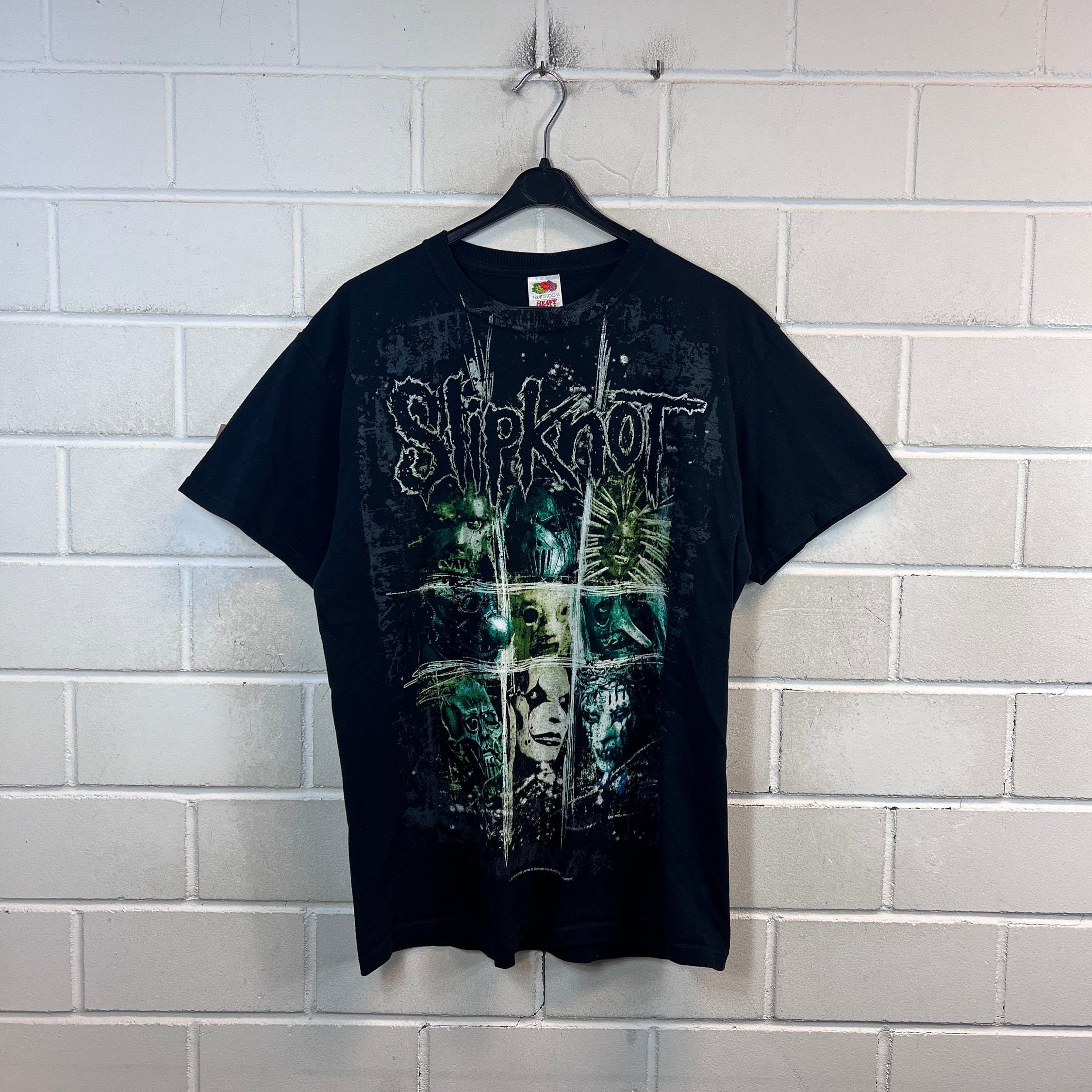 ミュージシャン 00s SLIPKNOT BAND T-SHIRT Slipknot 2002 band Graphic black Short sleeve Unisex T shirt