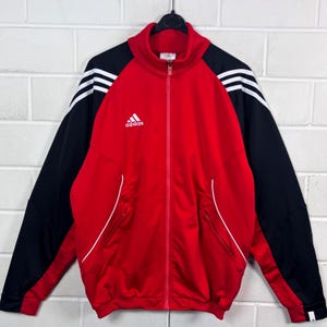 Vintage Adidas Track Jacket M – 90s Training Jacket Red Black
