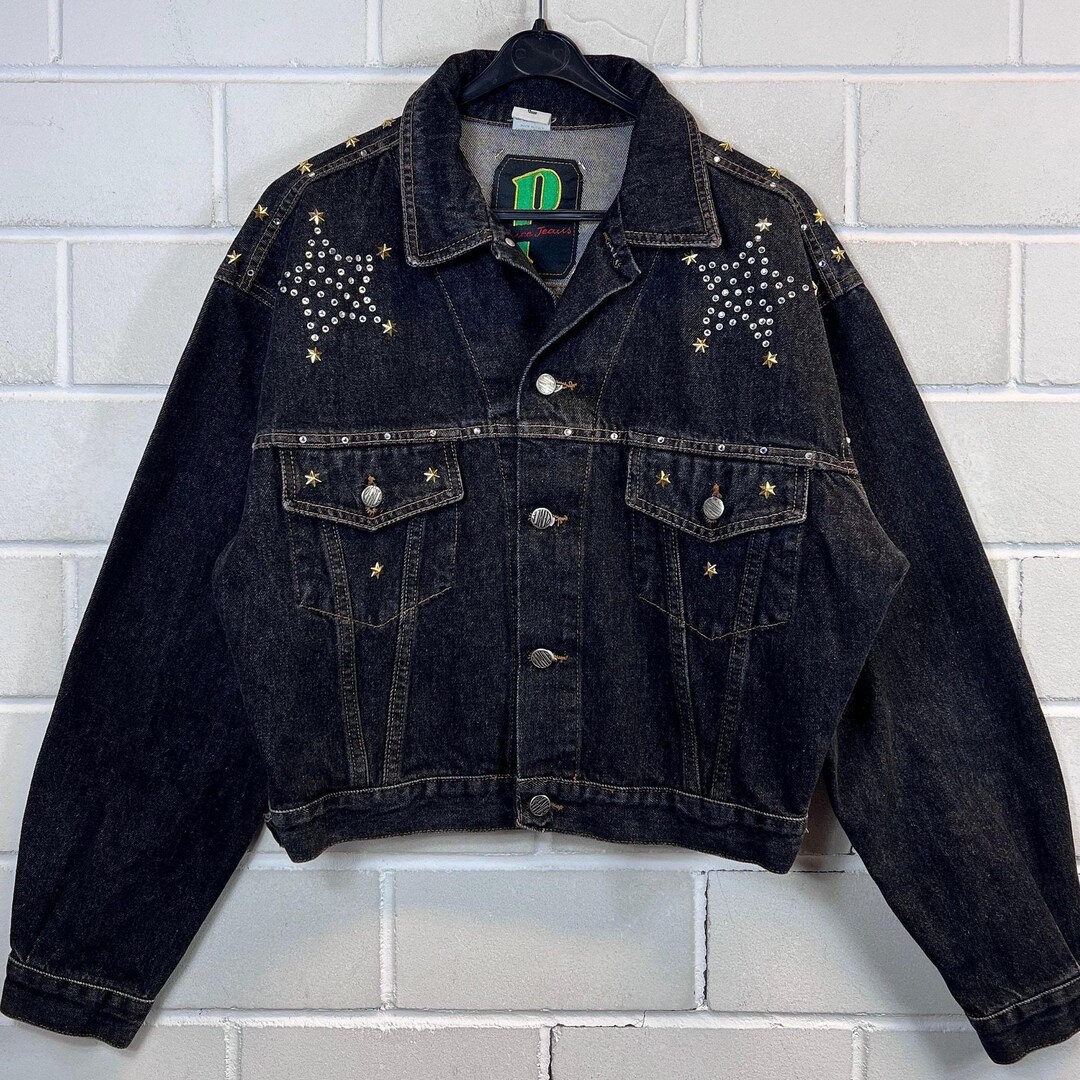 Vintage Cropped Denim Jacket Women's Size L Jeans Jacket Vintage Cropped Denim Jacket Women's Size L Jeans Jacket
