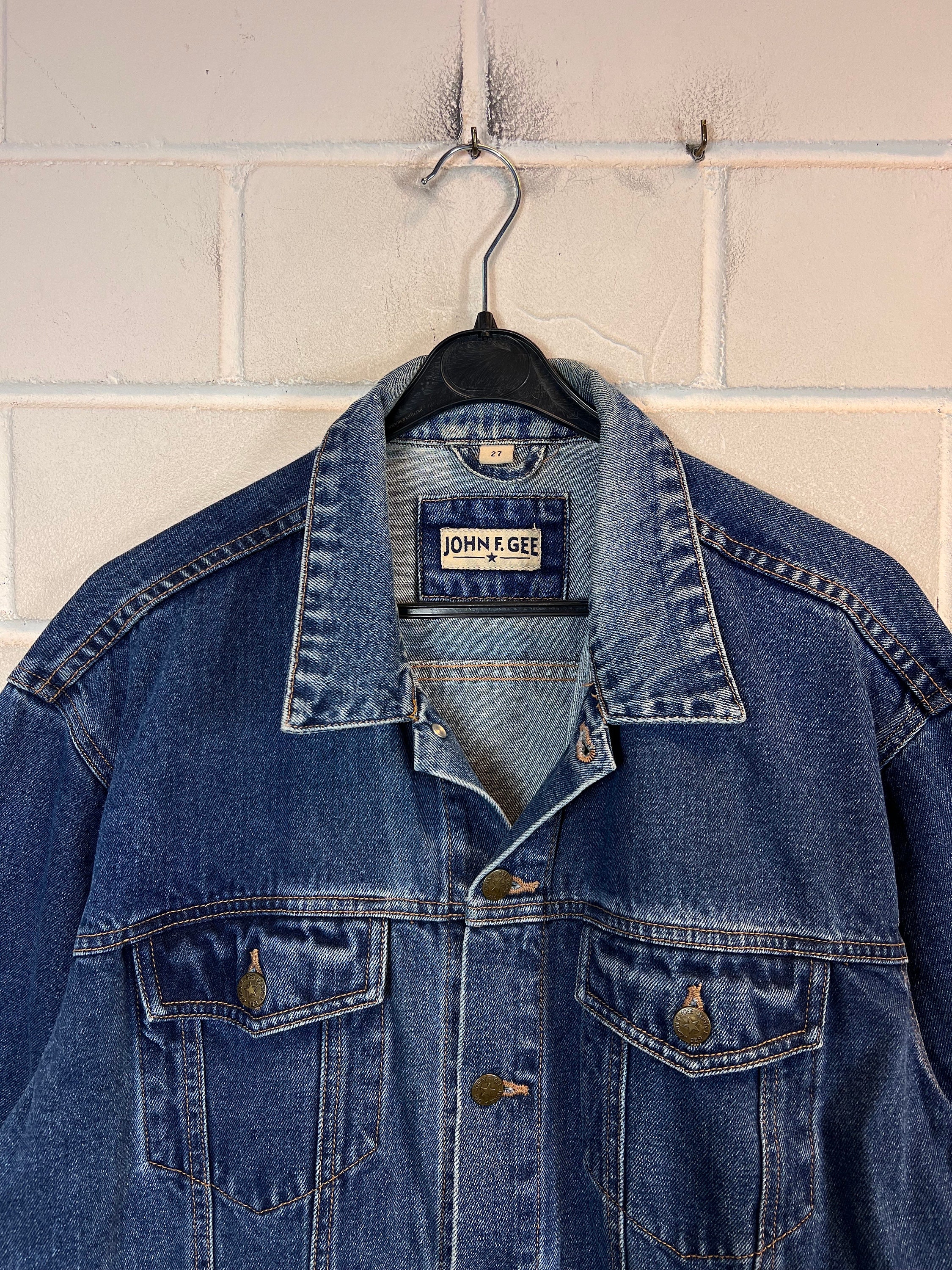 Vintage John F.gee Denim Jacket Size L - XL Denim Jacket Vintage John F.gee Denim Jacket Size L - XL Denim Jacket
