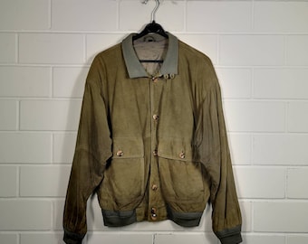 Euro Vintage 80〜90s suède leather jacket Vintage Size XL Suede Leather Jacket Suede Leather Jacket