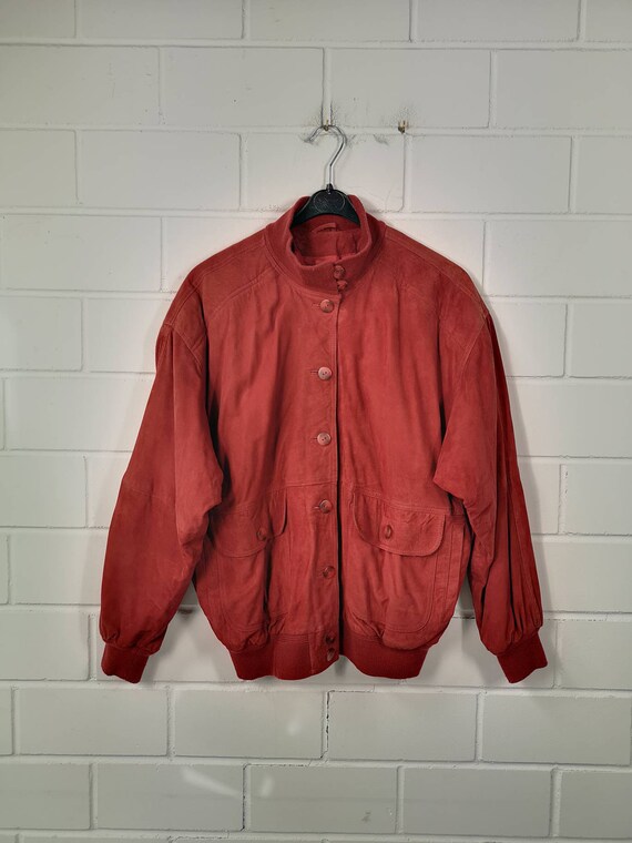 Vintage Women Size L Suede Leather Jacket Suede Le