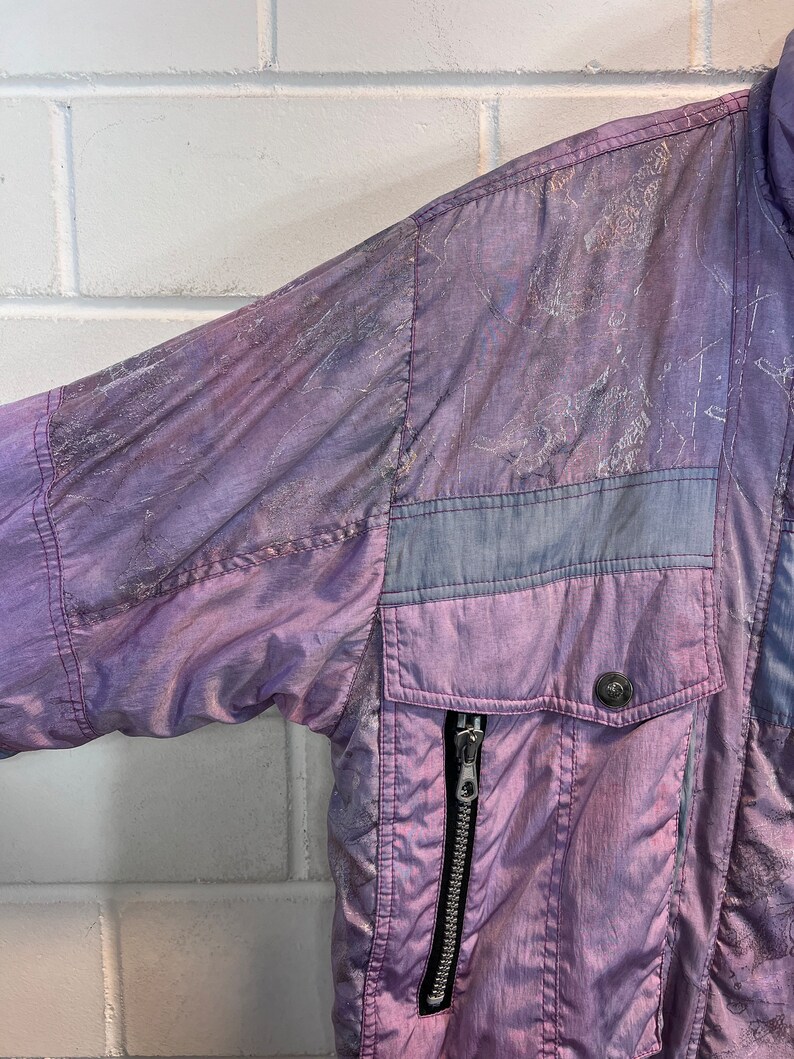 Vintage Womens Size M XL Ski Jacket Ski Jacket Lined Crazy Pattern