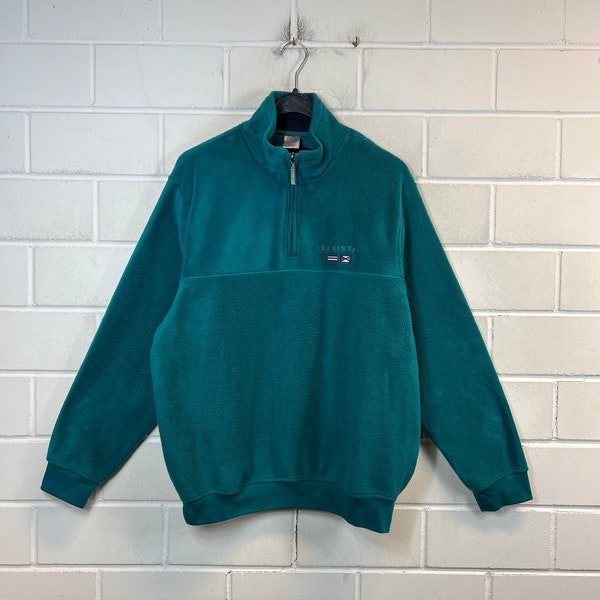 Vintage Size M Basic Fleecepullover Fleece Sweater Pullover Quarterzip 90s Y2K