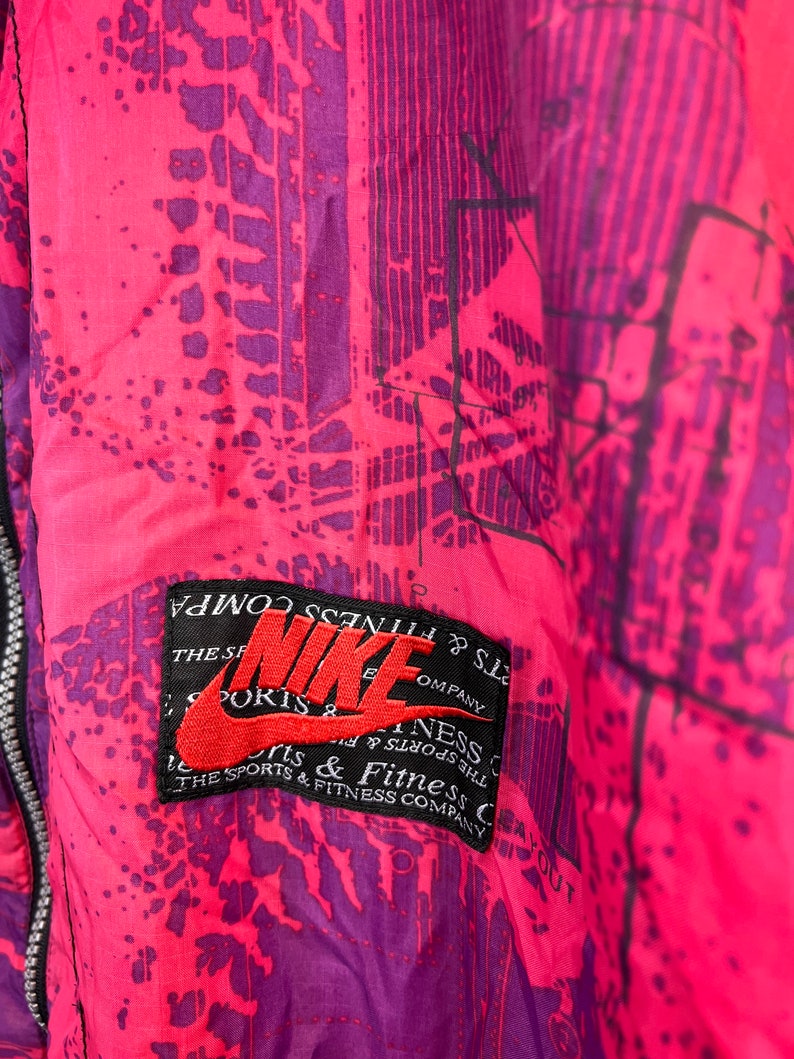 Vintage Nike Size XXL crazy pattern Windbreaker Shelljacket old School Jacket Halfzip 80s 90s Bild 9