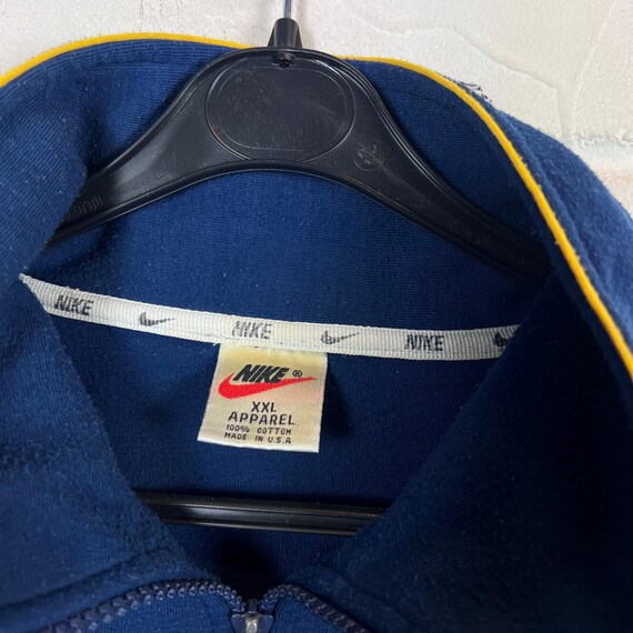 Vintage Nike Sweatshirt 90s – Nike Quarter Zip Blue Yellow