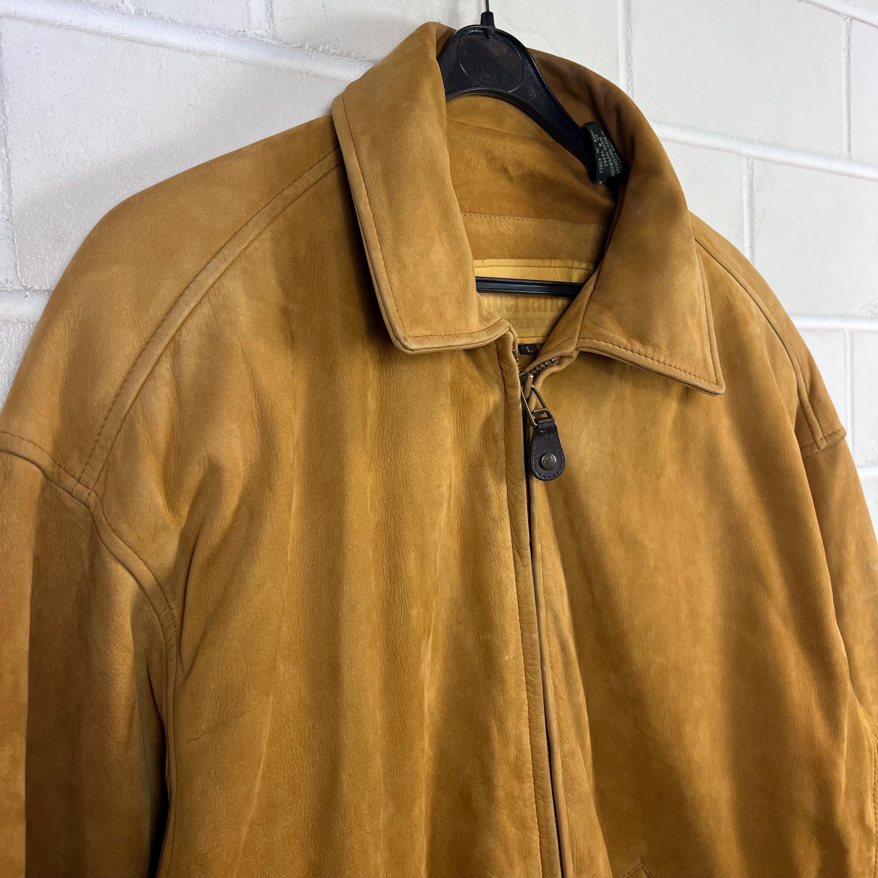 Vintage Timberland Leather Jacket, Size L-XL, Blouson/bomber