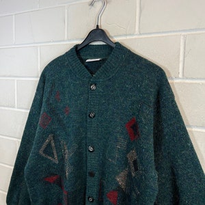 Vintage Cardigan Size M crazy pattern Knit Jacket 80s 90s Bild 5
