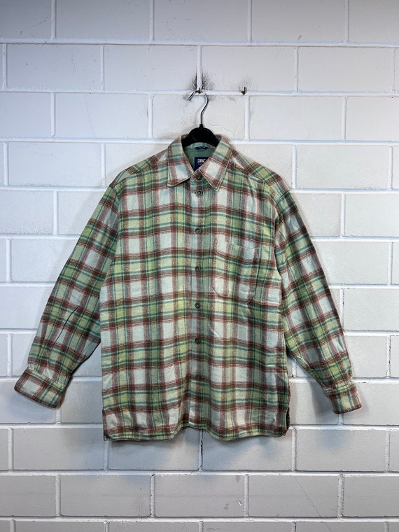 Vintage Shirt Size M Checkered Ethnic Pattern Shirt Long Vintage Shirt Size M Checkered Ethnic Pattern Shirt Long