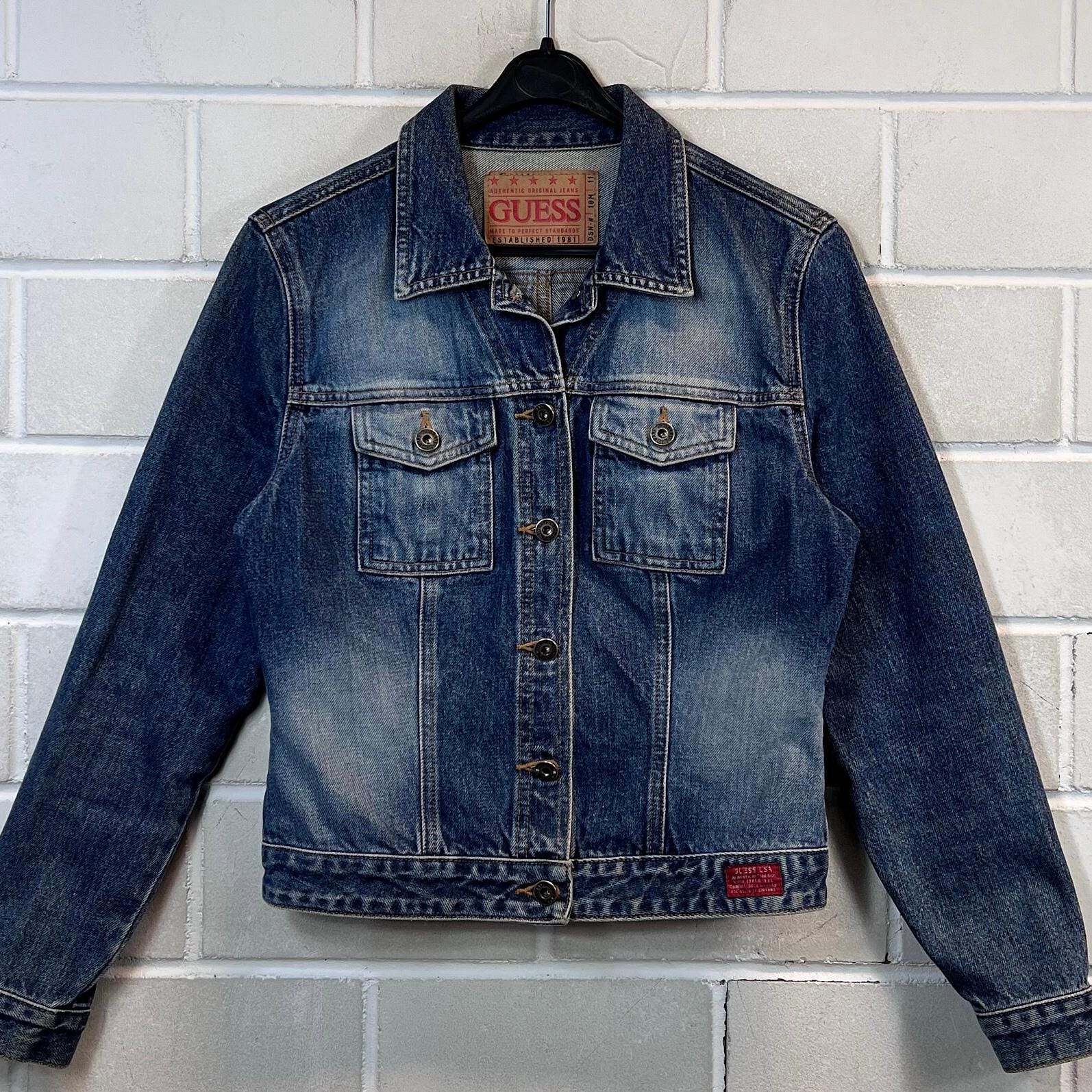 Vintage Guess Denim Jacket Women's Size S/meter Denim Jacket Blue