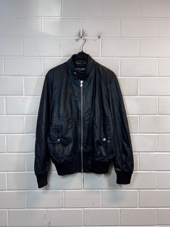 【通販 人気】 Dolce Vintage & Leather Real L Size Jacket Leather Gabbana ジャケット・アウター