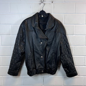 Black Rivet Coat Etsy UK