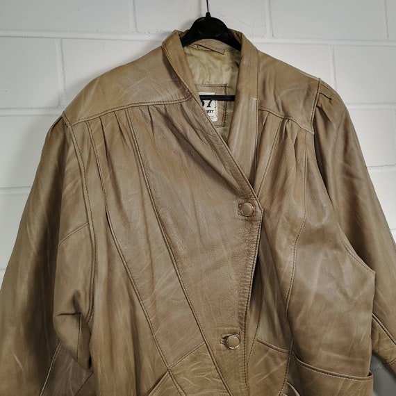 Vintage Women Size M Leather Jacket Leather Jacke… - image 4