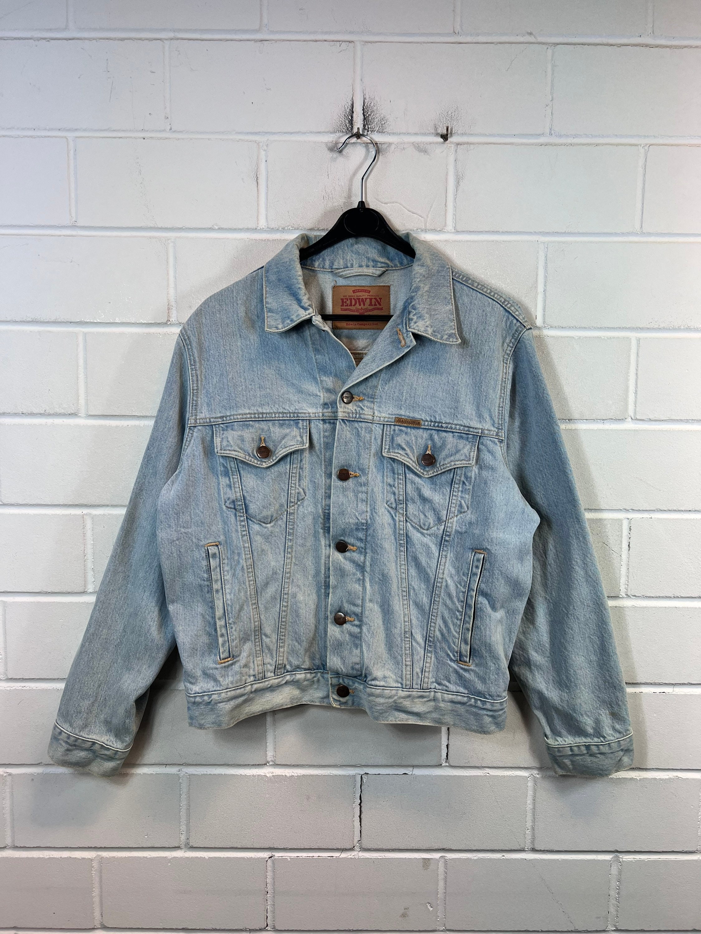 Rare Design Vintage Brand Edwin Denim Trucker Jacket 1990s