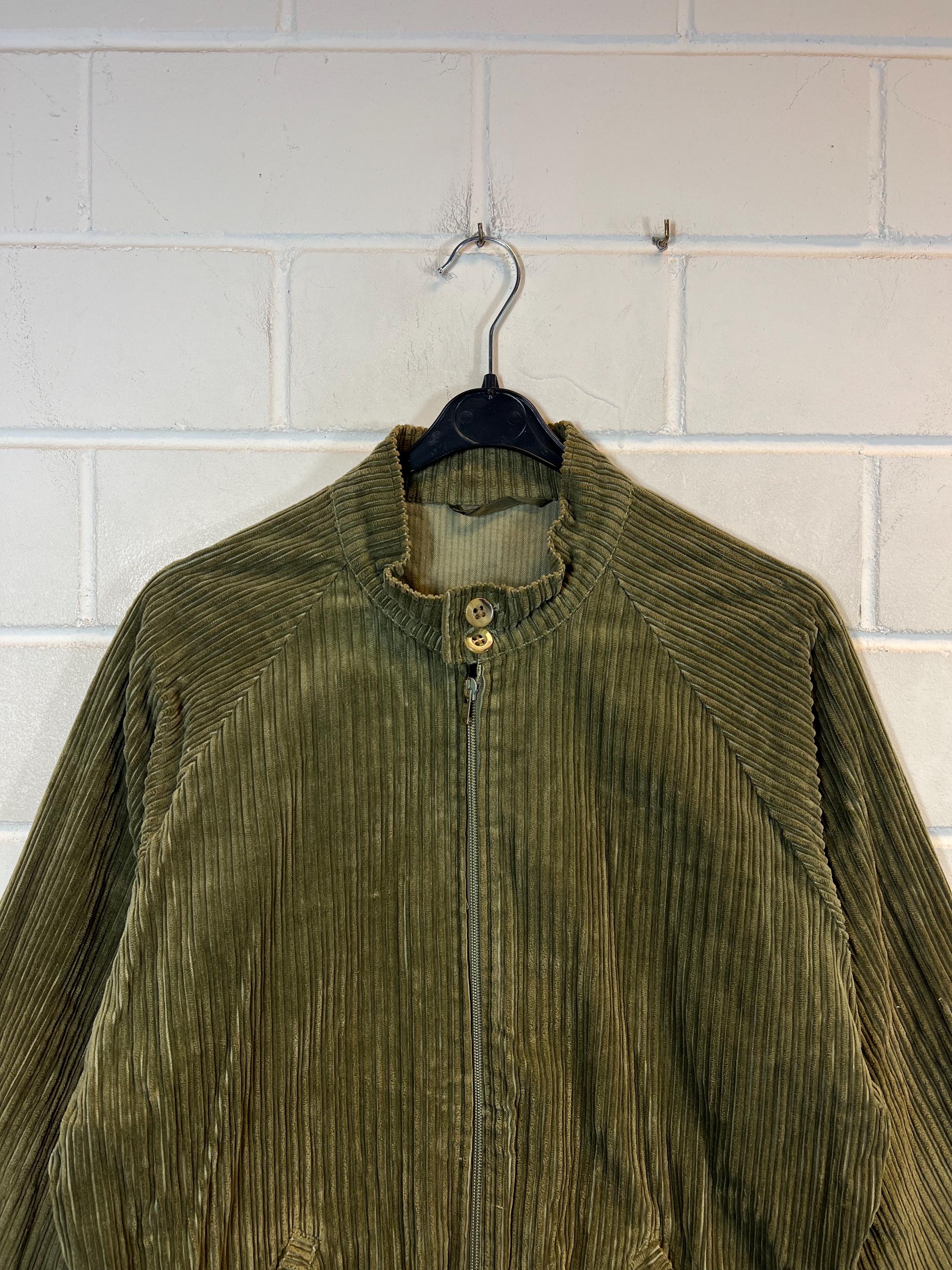Vintage Corduroy Jacket Size L Corduroy Jacket Wide Cord Green 90s