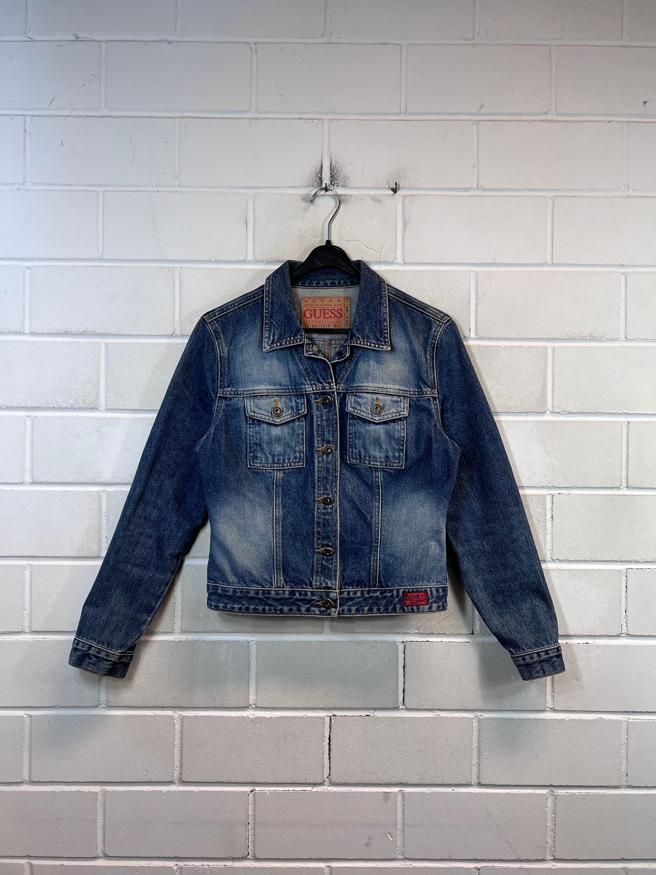 OLD GUESS Half Zip Anorak denime y2k