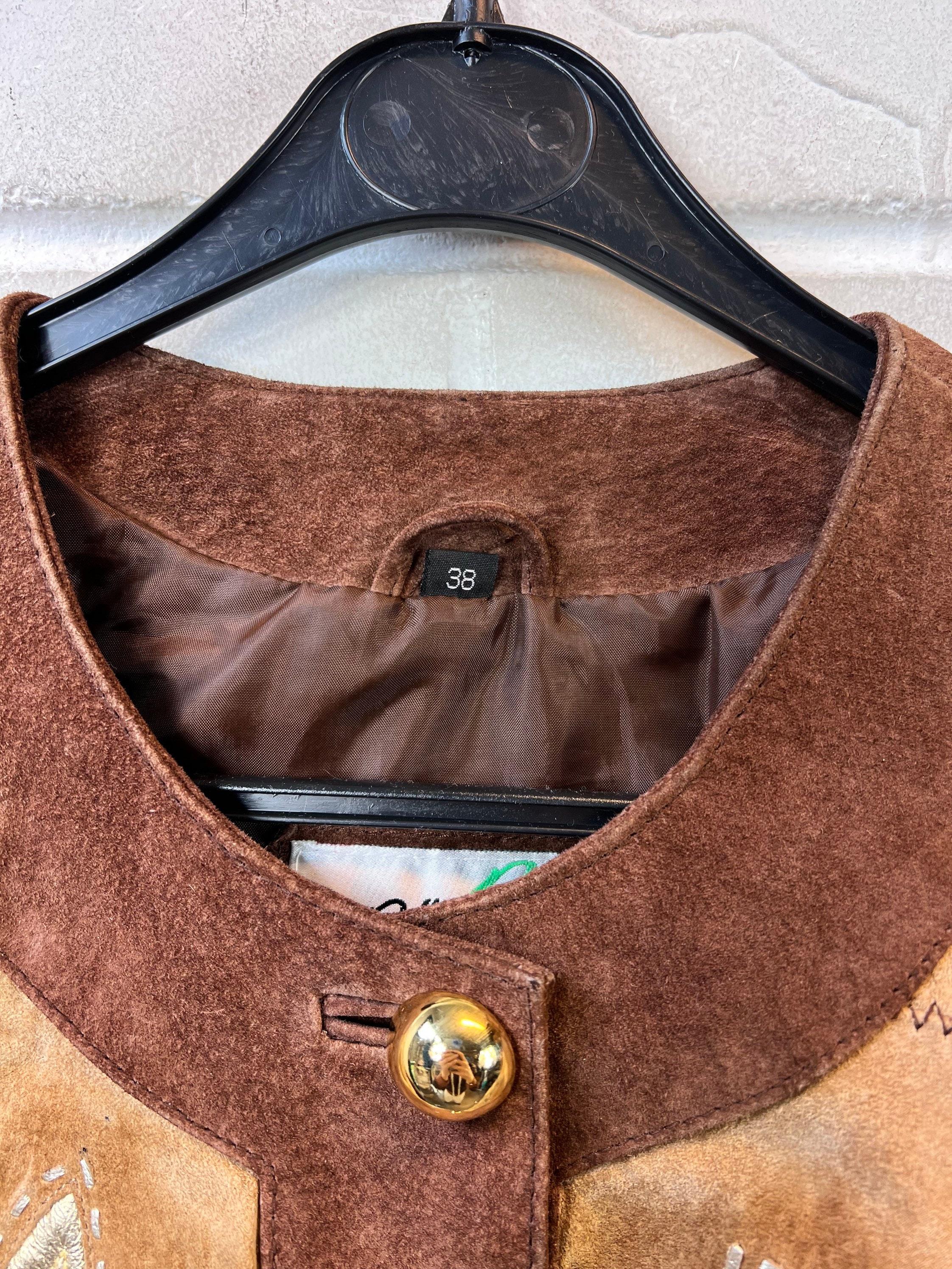 Vintage Suede Jacket Women Size M Cropped Suede Leather Vintage Suede Jacket Women Size M Cropped Suede Leather