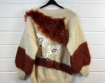 Vintage Women Size M Knit Sweater Pullover Jumper 80s 90s