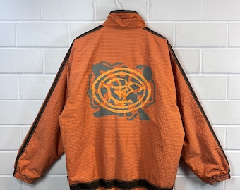 Vintage Etirel Size XL lined Jacket Windbreaker Parka Embroidery orange 80s 90s