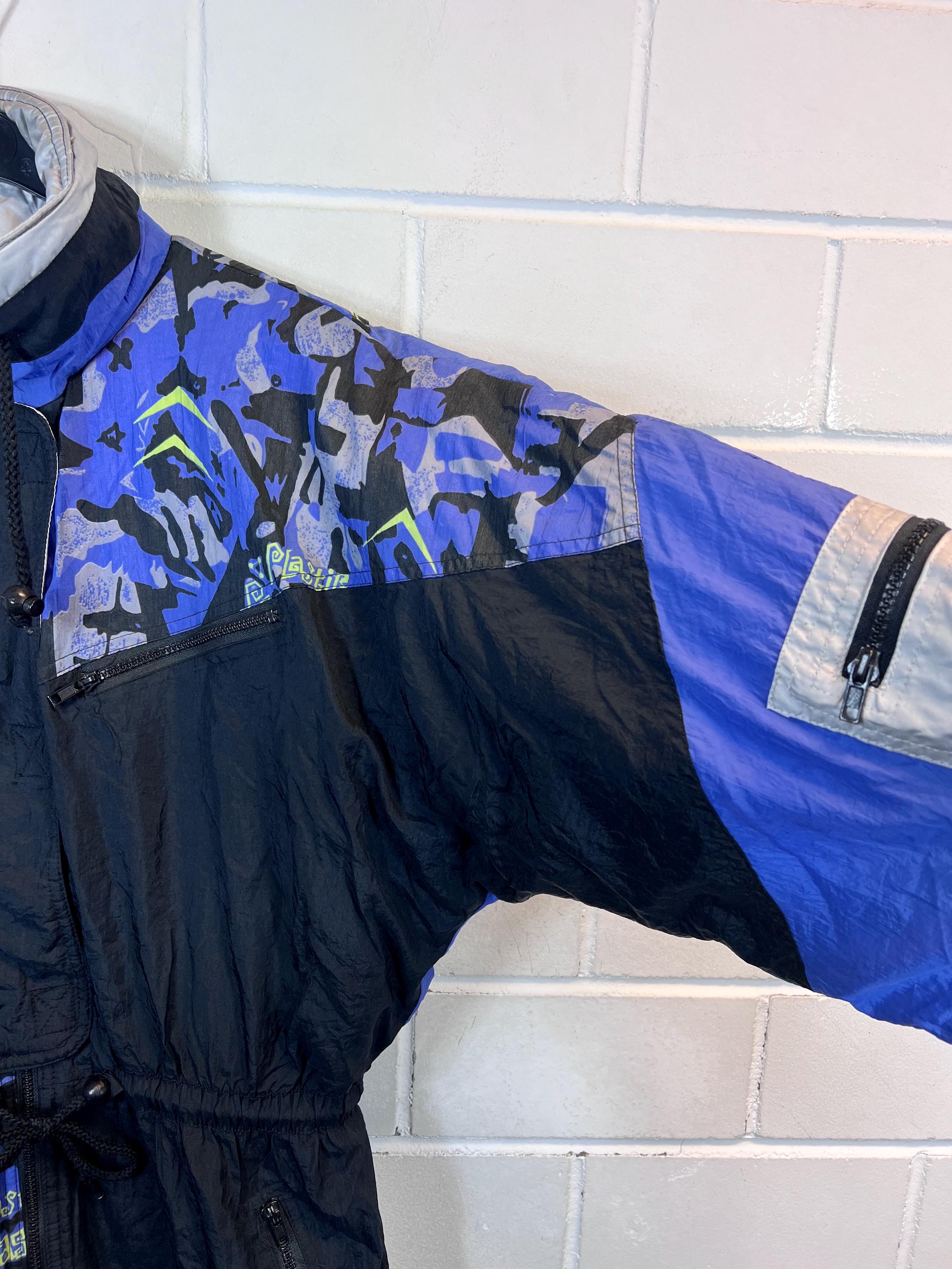 Ensemble De Ski De Fond Vintage Worden Années 90 - Taille L Femme - Motif Crazy Pattern - Fabriqué En Italie
