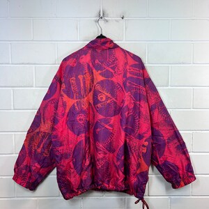 Vintage Nike Size XXL crazy pattern Windbreaker Shelljacket old School Jacket Halfzip 80s 90s Bild 2