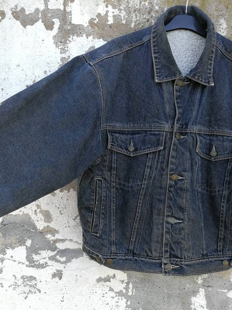 Vintage Jep's Denim Jacket Jeans Jacket Lined Sherpa Dark Vintage Jep's Denim Jacket Jeans Jacket Lined Sherpa Dark
