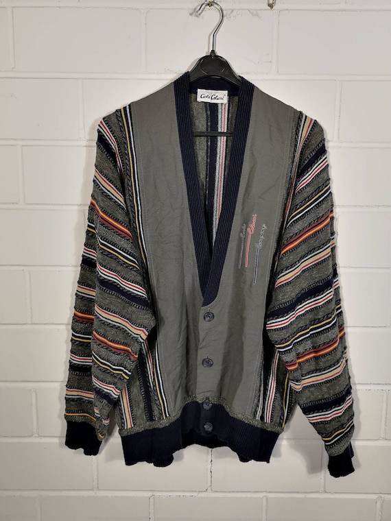 Vintage Carlo Colucci Cardigan crazy pattern Jumpe