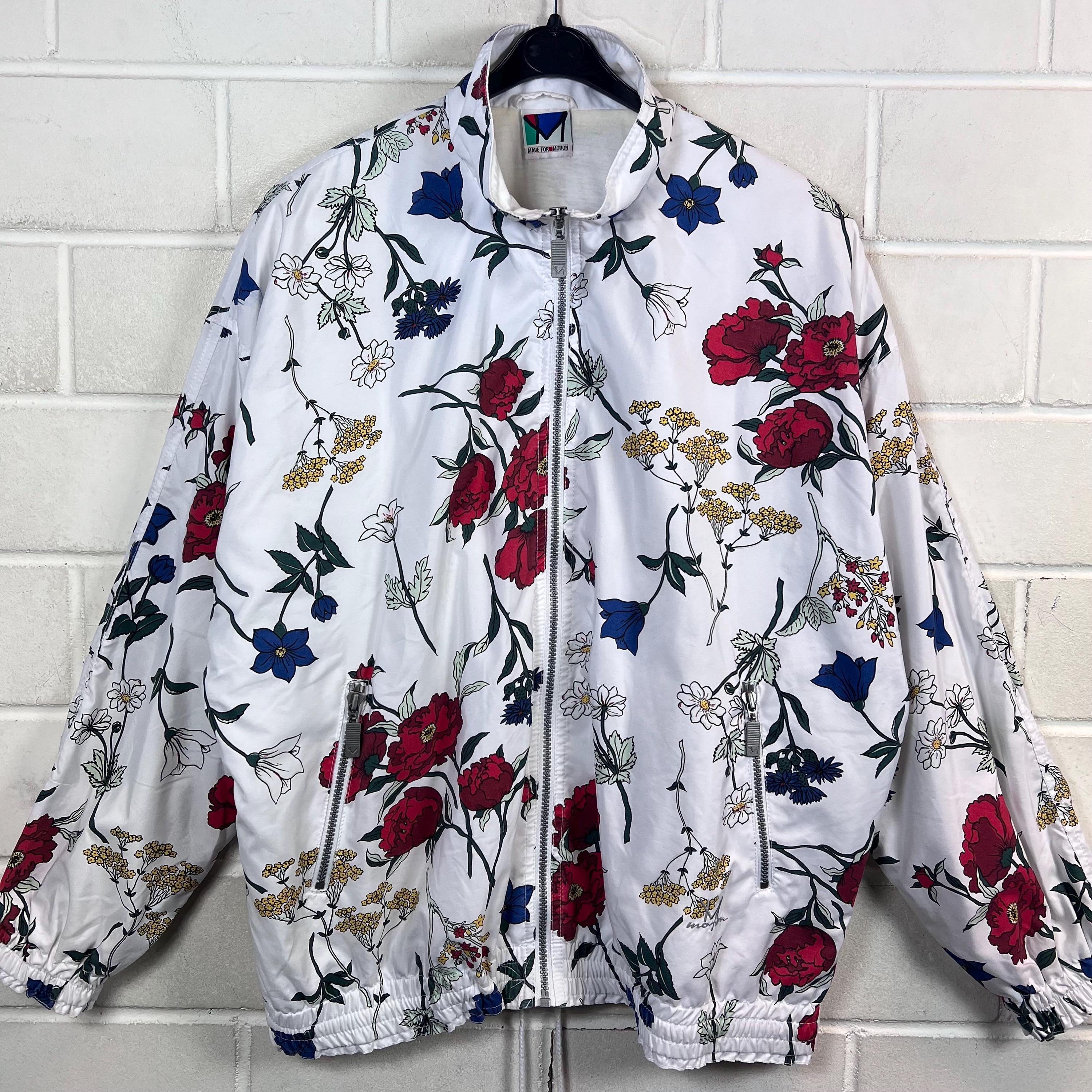 90s Floral Windbreaker Women's XL - Vintage Flower Jacket 90s