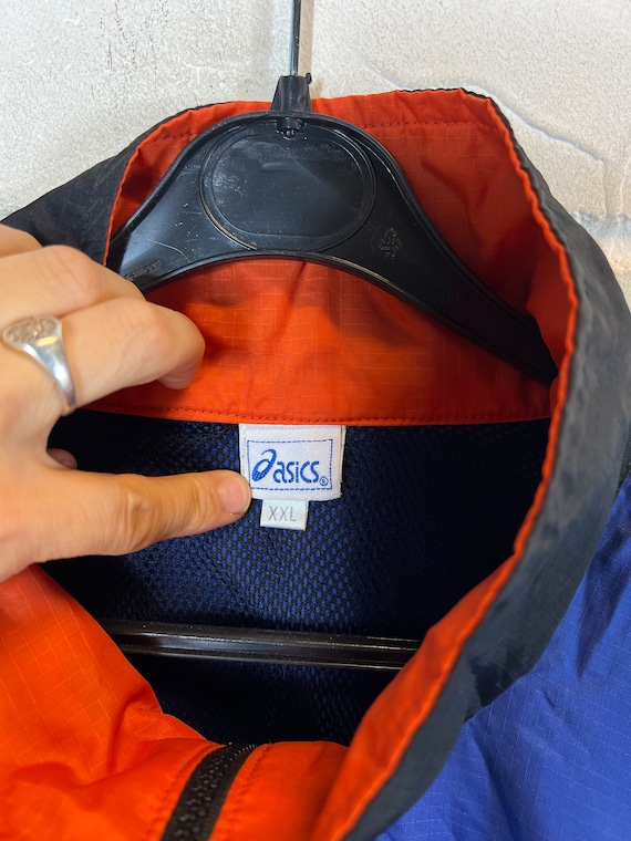 Vintage Asics Size XXL Light Windbreaker Jacket Sports Jacket 80s